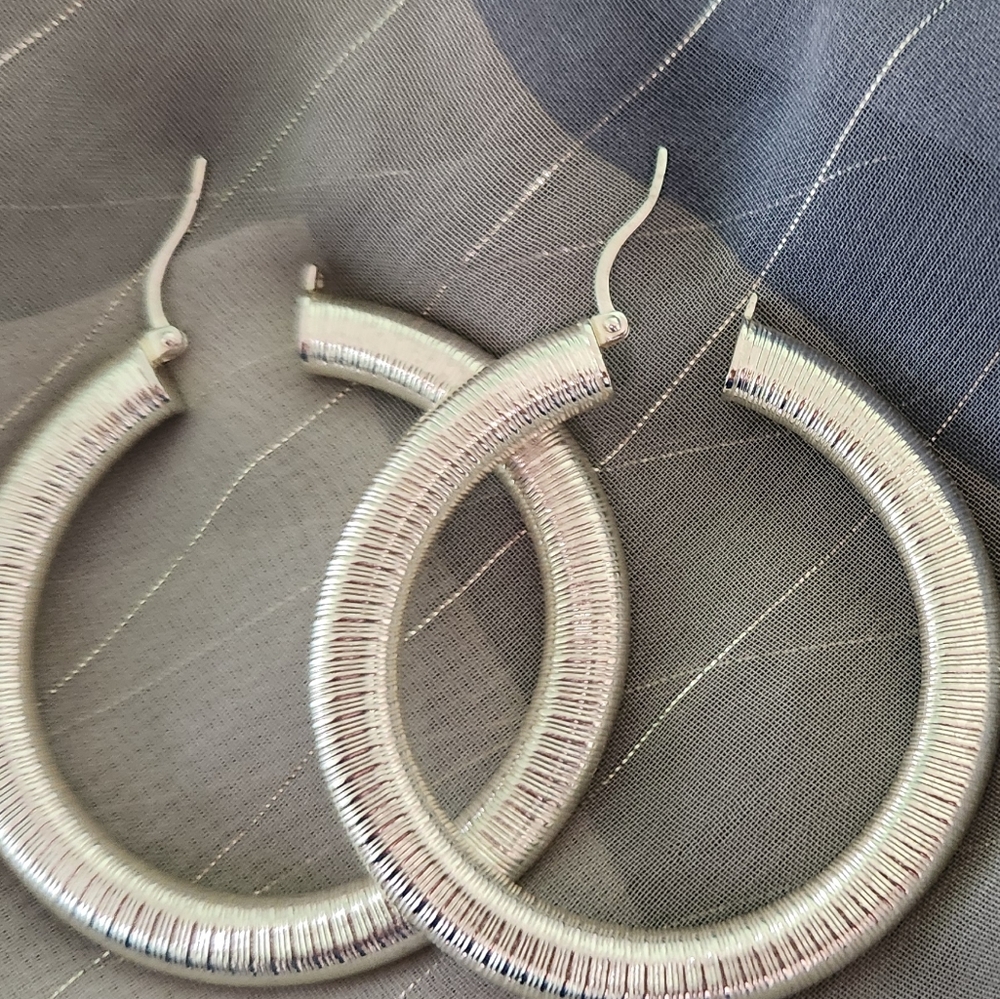 Chic Silver Coil Hoop Earrings